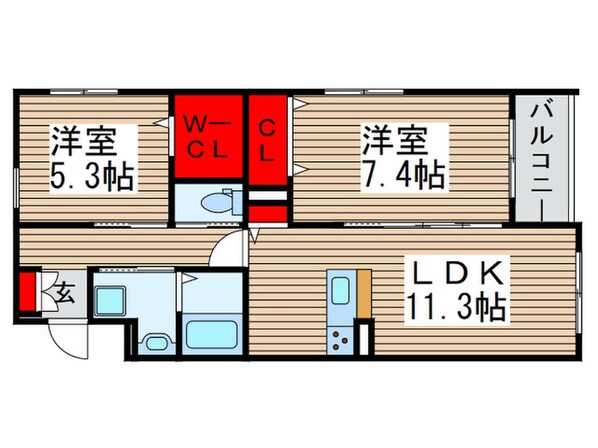 グランジュテⅢの物件間取画像